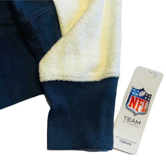 Chicago Bears NFL Football Teens Blue/White Long Sleeve Sweatshirt - Picture 4 of 5